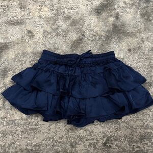 Navy Blue Ruffled Skort